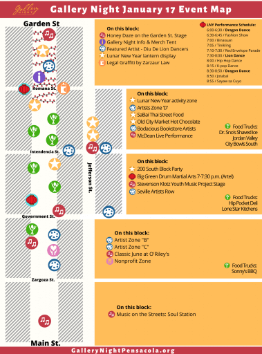 Event Map - Gallery Night Pensacola